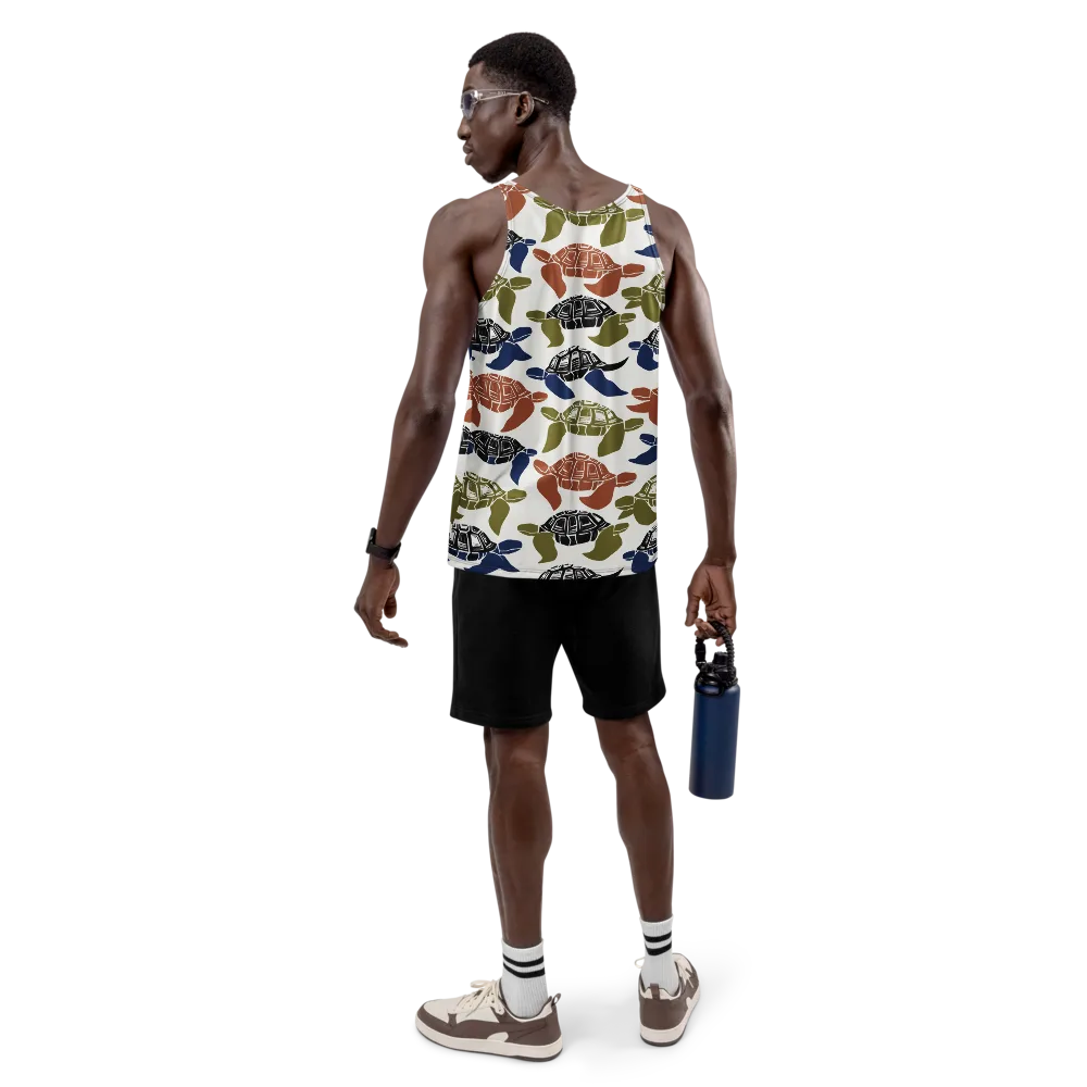 Slow Current on Men's Tank Top — Back