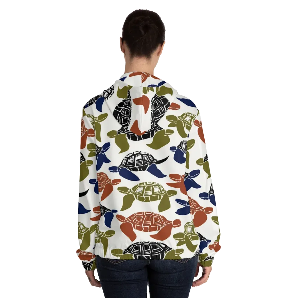 Slow Current on Women's Full-Zip Hoodie — Back On Person