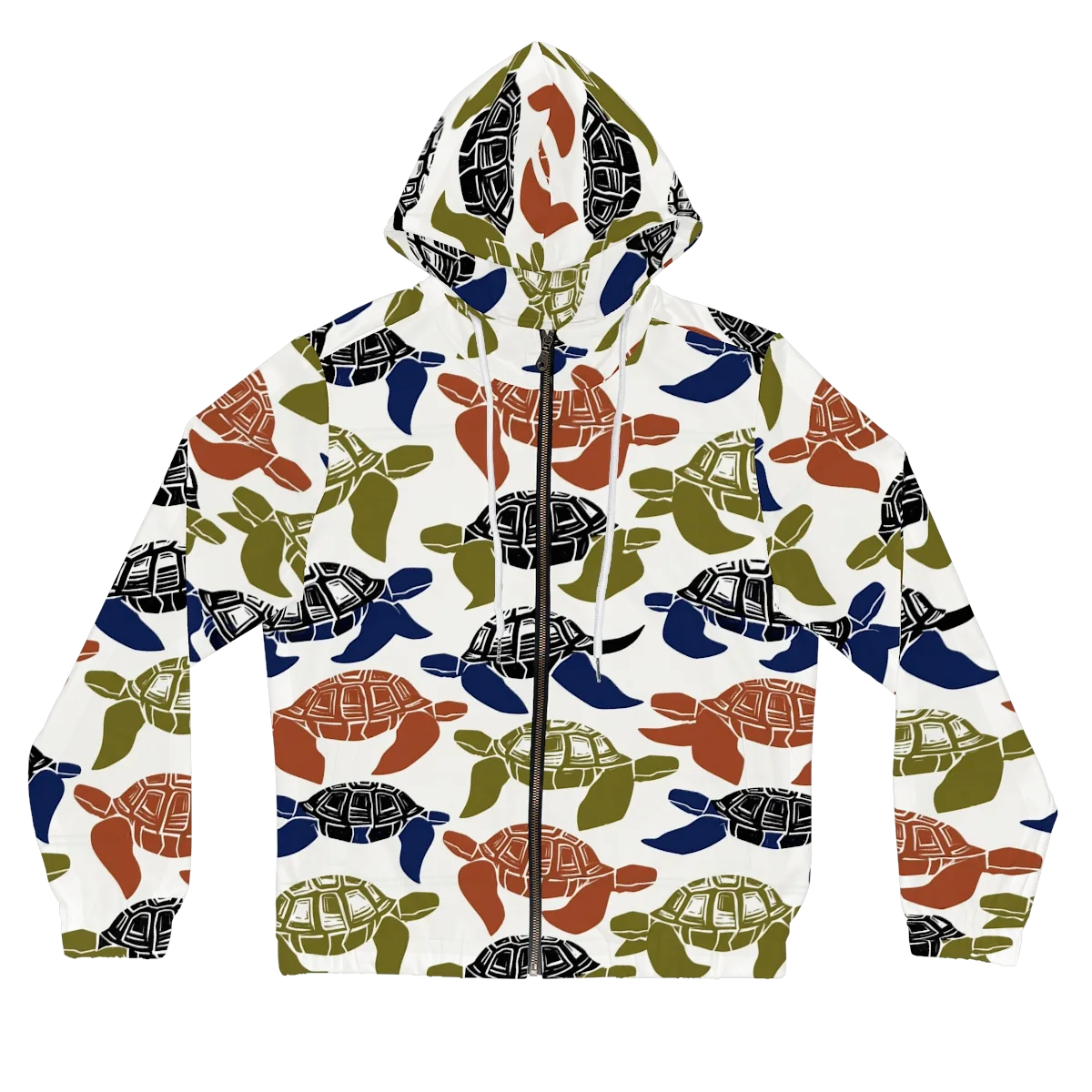Slow Current on Women's Full-Zip Hoodie — Front