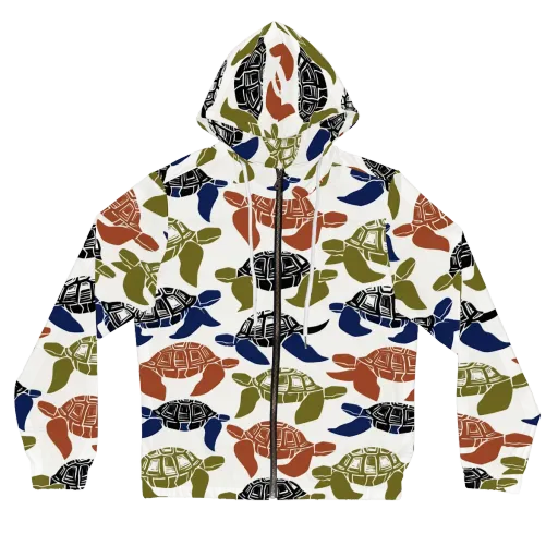 Slow Current on a Women's Full-Zip Hoodie
