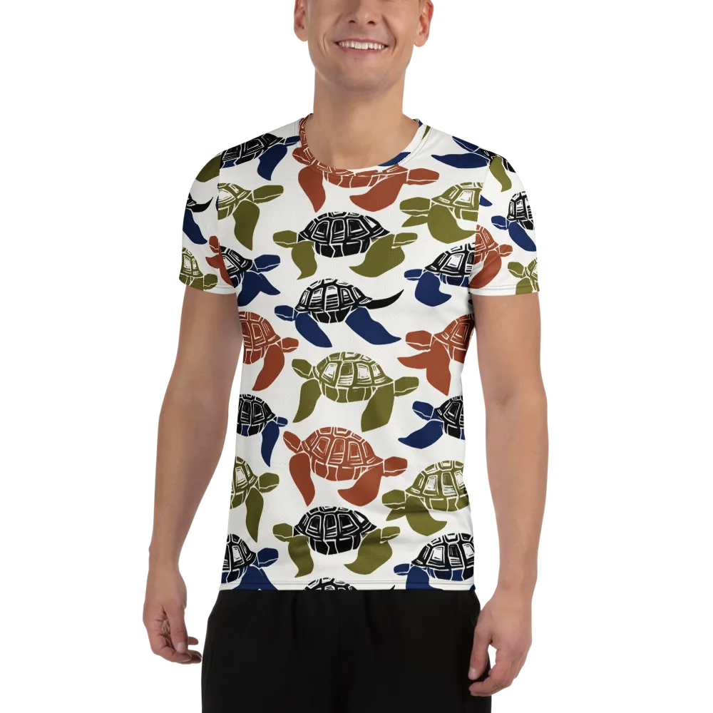 Slow Current on Men's Athletic T-Shirt — Front