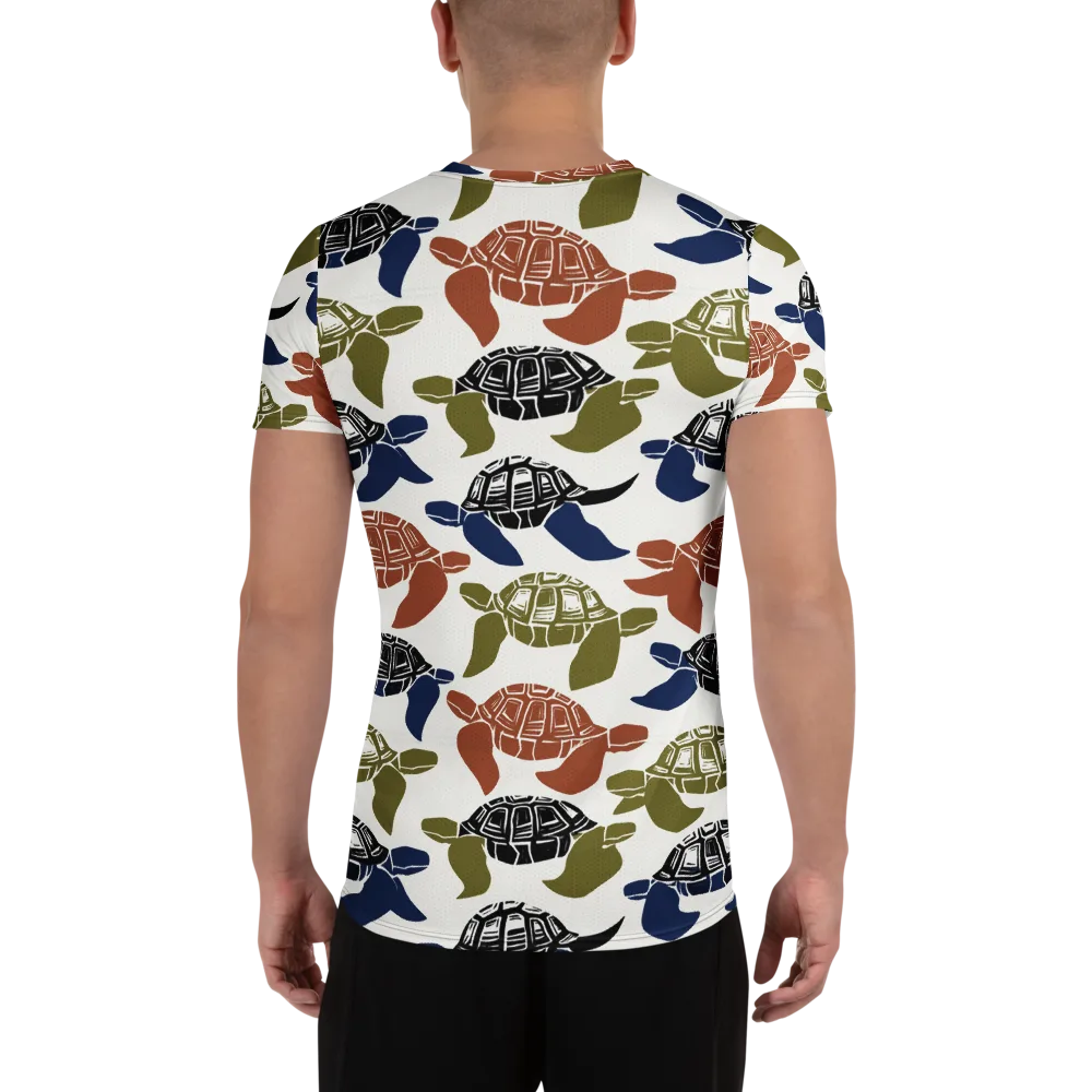 Slow Current on Men's Athletic T-Shirt — Back