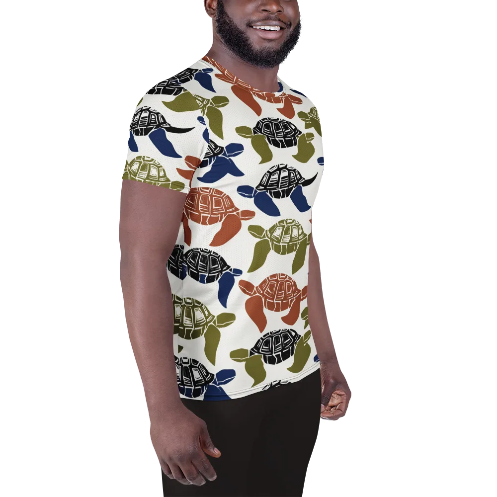 Slow Current on Men's Athletic T-Shirt — Right
