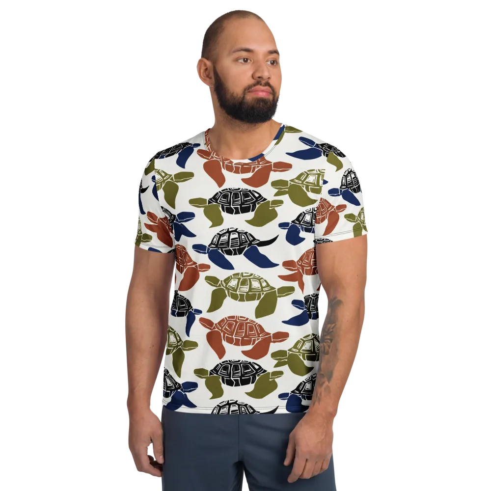 Slow Current on Men's Athletic T-Shirt — Front