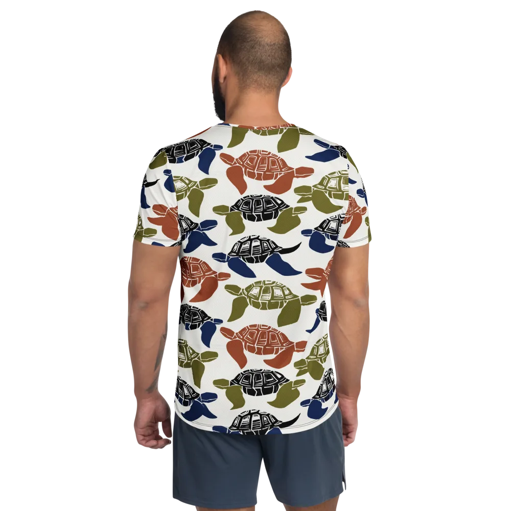 Slow Current on Men's Athletic T-Shirt — Back