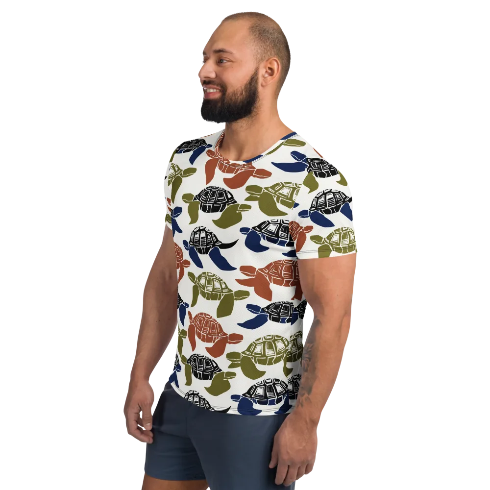 Slow Current on Men's Athletic T-Shirt — Left