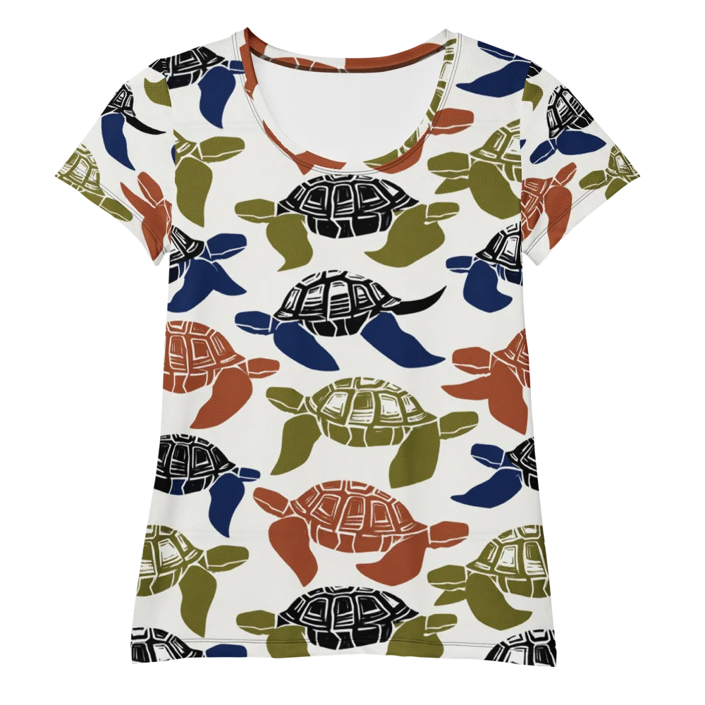 Slow Current on Women's Athletic T-Shirt — Front