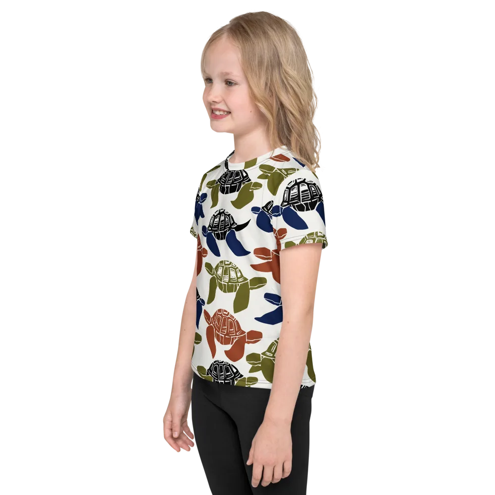 Slow Current on Kids Crew Neck T-Shirt — Left