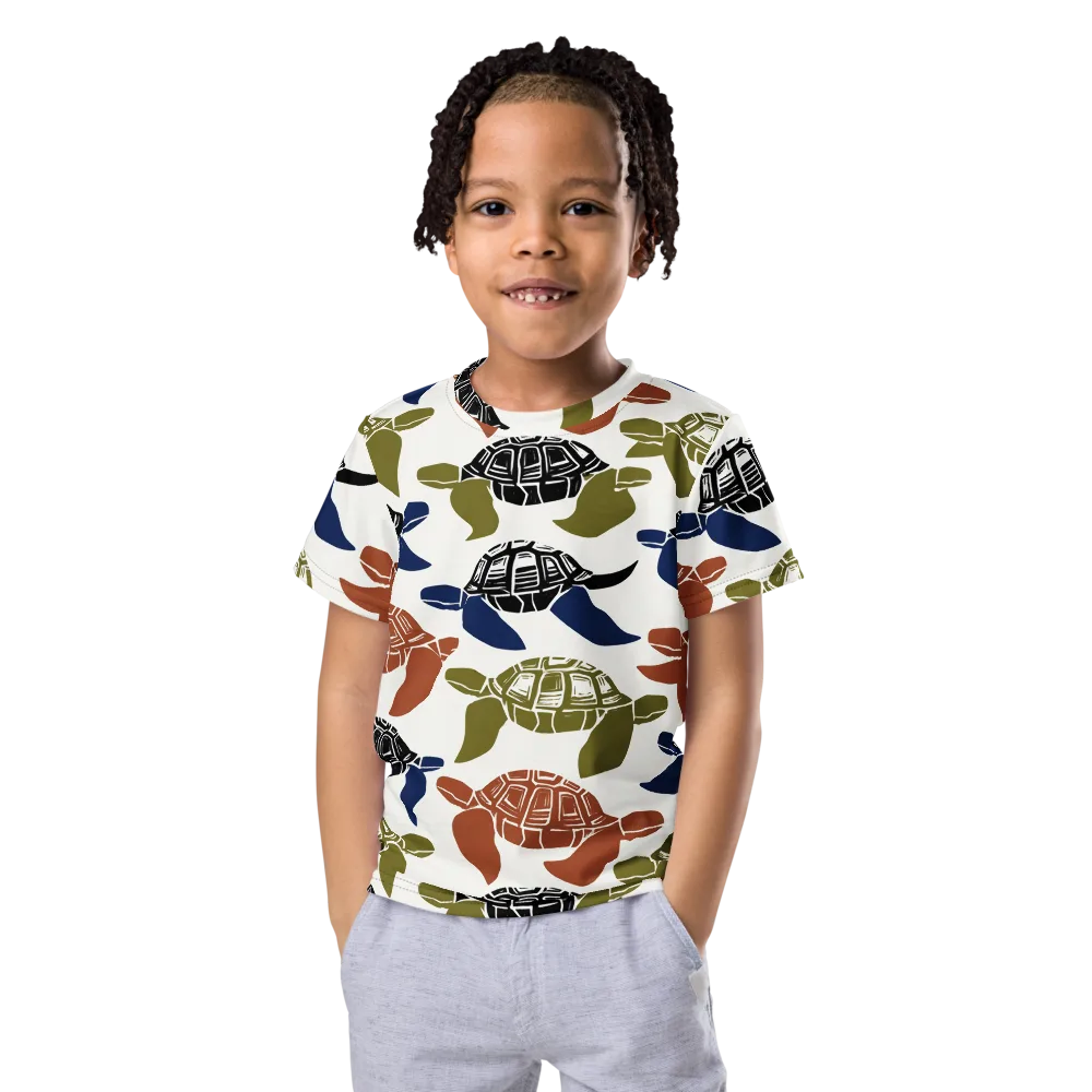 Slow Current on Kids Crew Neck T-Shirt — Front