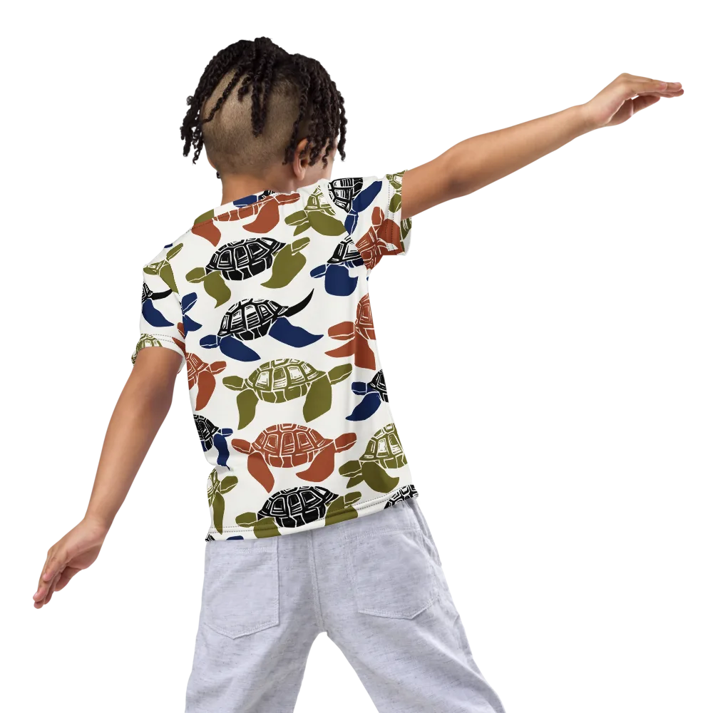 Slow Current on Kids Crew Neck T-Shirt — Back