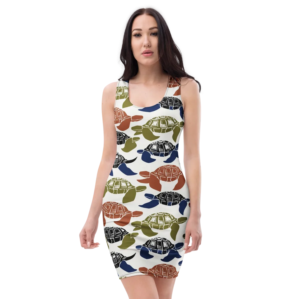 Slow Current on Bodycon Dress — Front