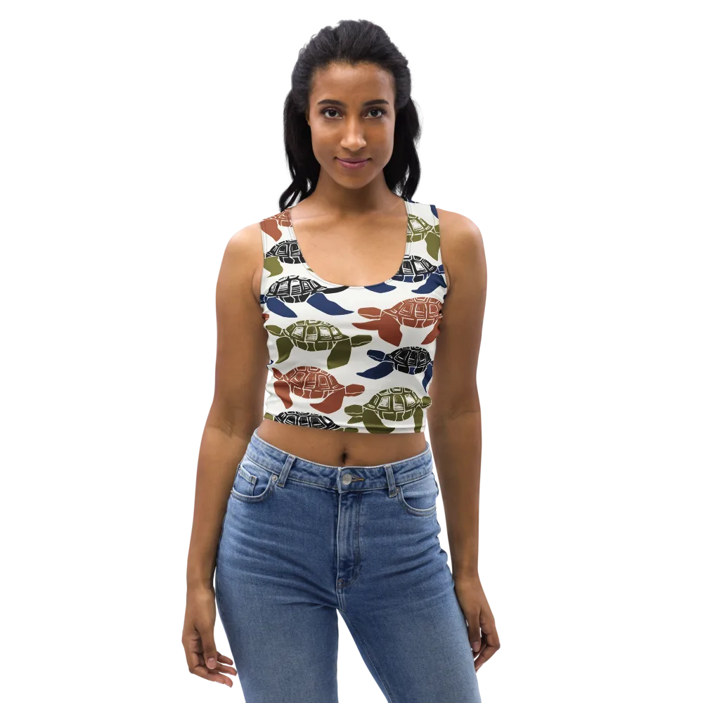 Slow Current on Crop Top — Front