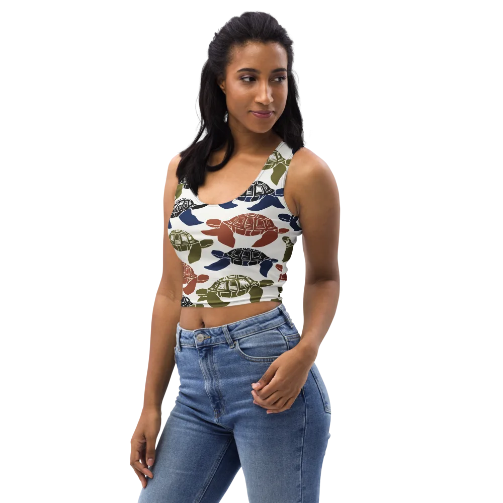 Slow Current on Crop Top — Left Front