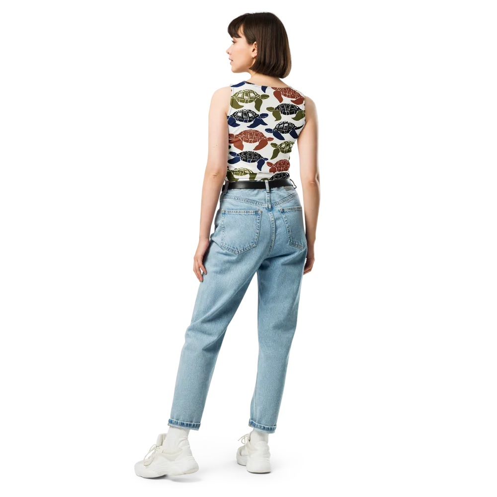 Slow Current on Crop Top — Back