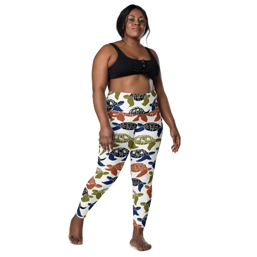Slow Current on Leggings with Pockets — Front