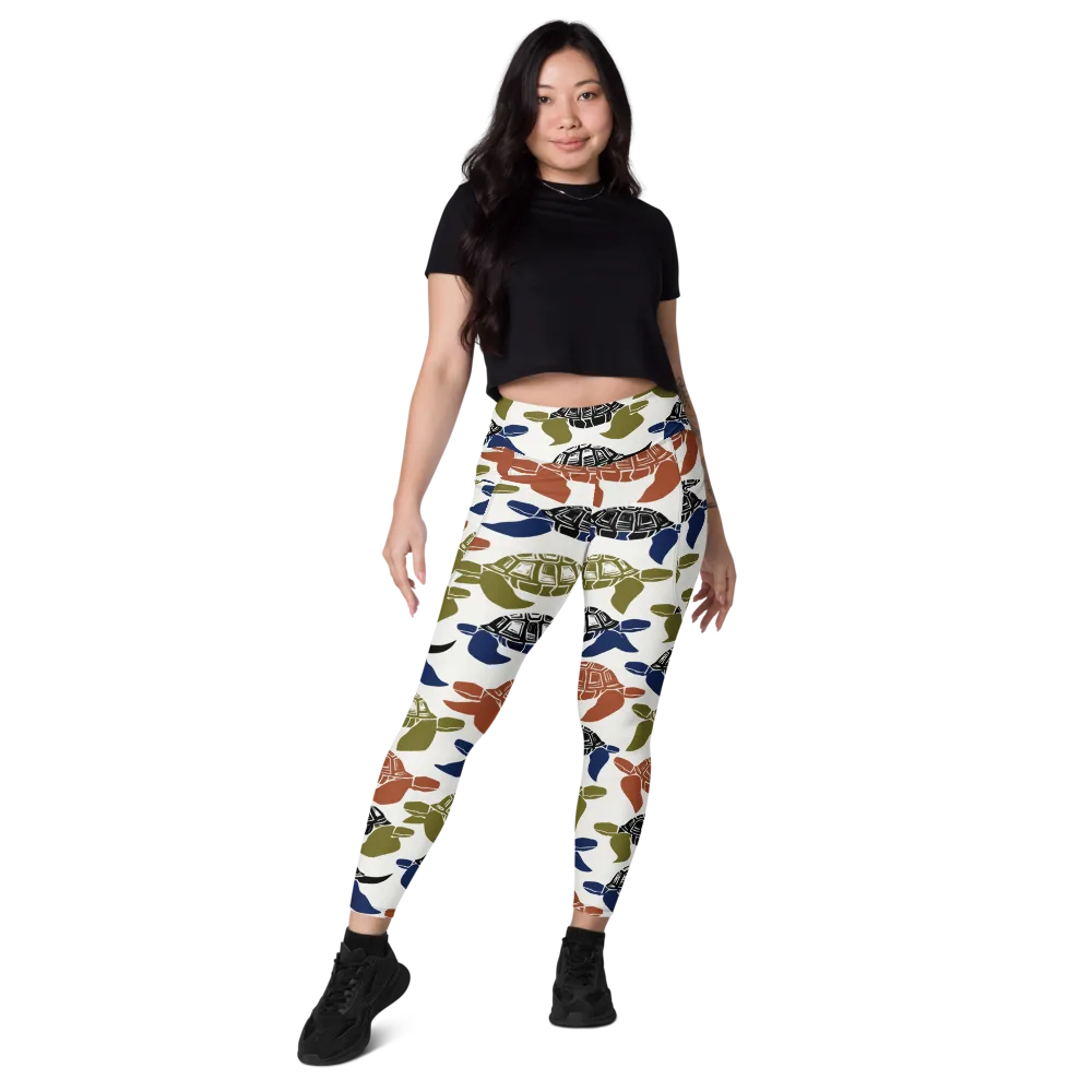 Slow Current on Leggings with Pockets — Front