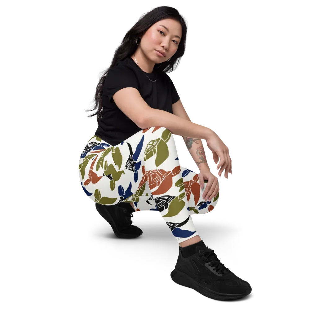 Slow Current on Leggings with Pockets — Right Front