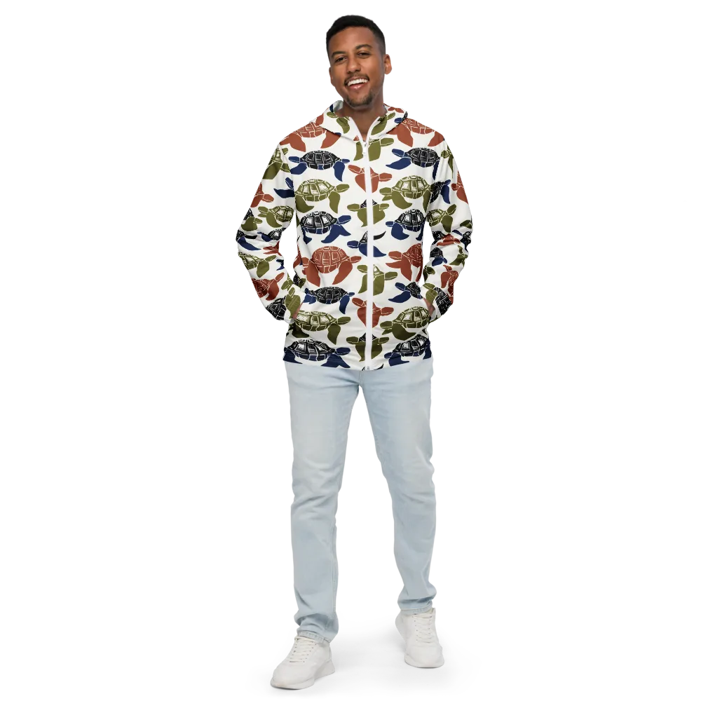 Slow Current on Men's Windbreaker — Front