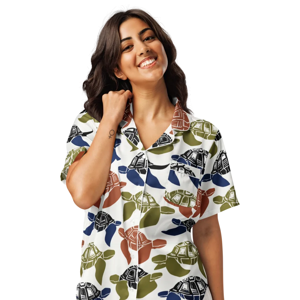 Slow Current on Women's Short Sleeve Pajama Top — Front