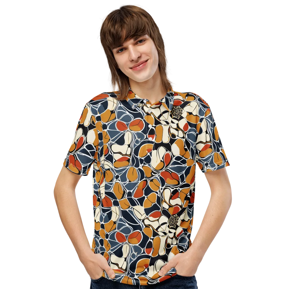 Amber Cell Garden on Men's Slim Fit Polo Shirt — Front