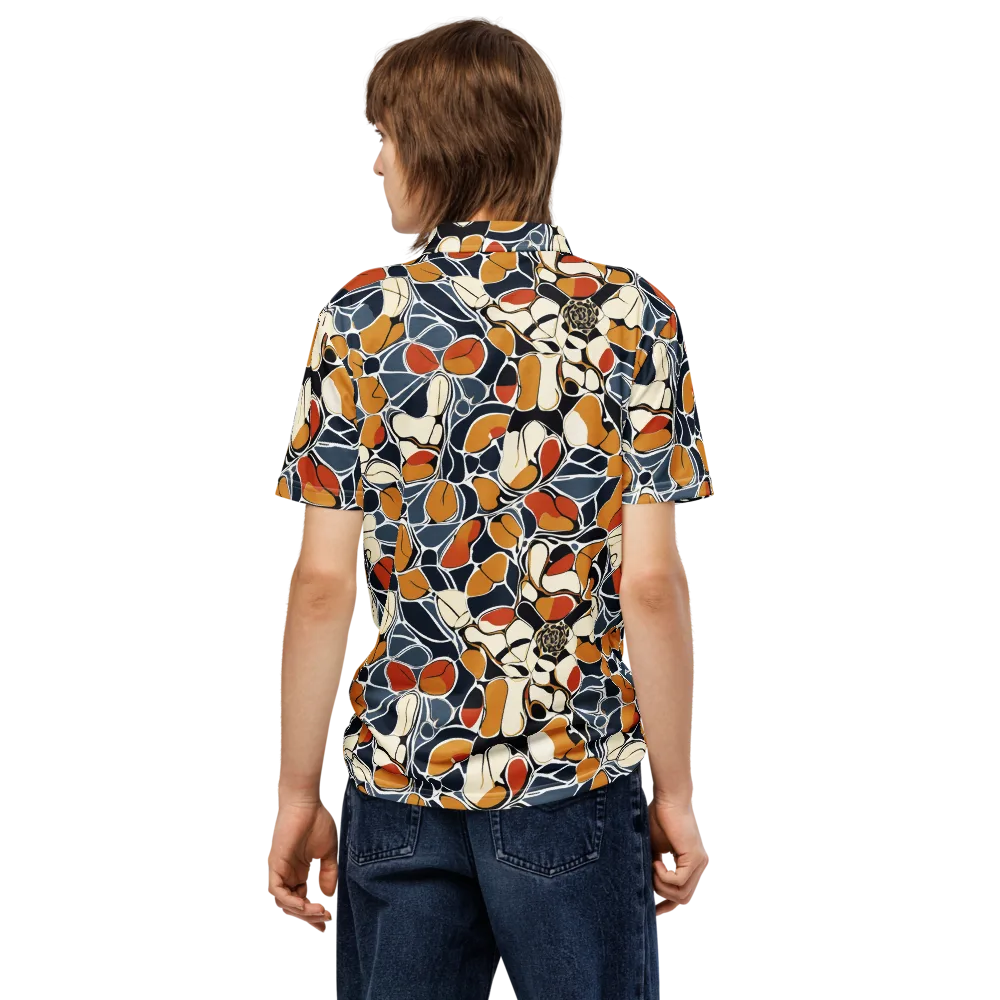 Amber Cell Garden on Men's Slim Fit Polo Shirt — Back