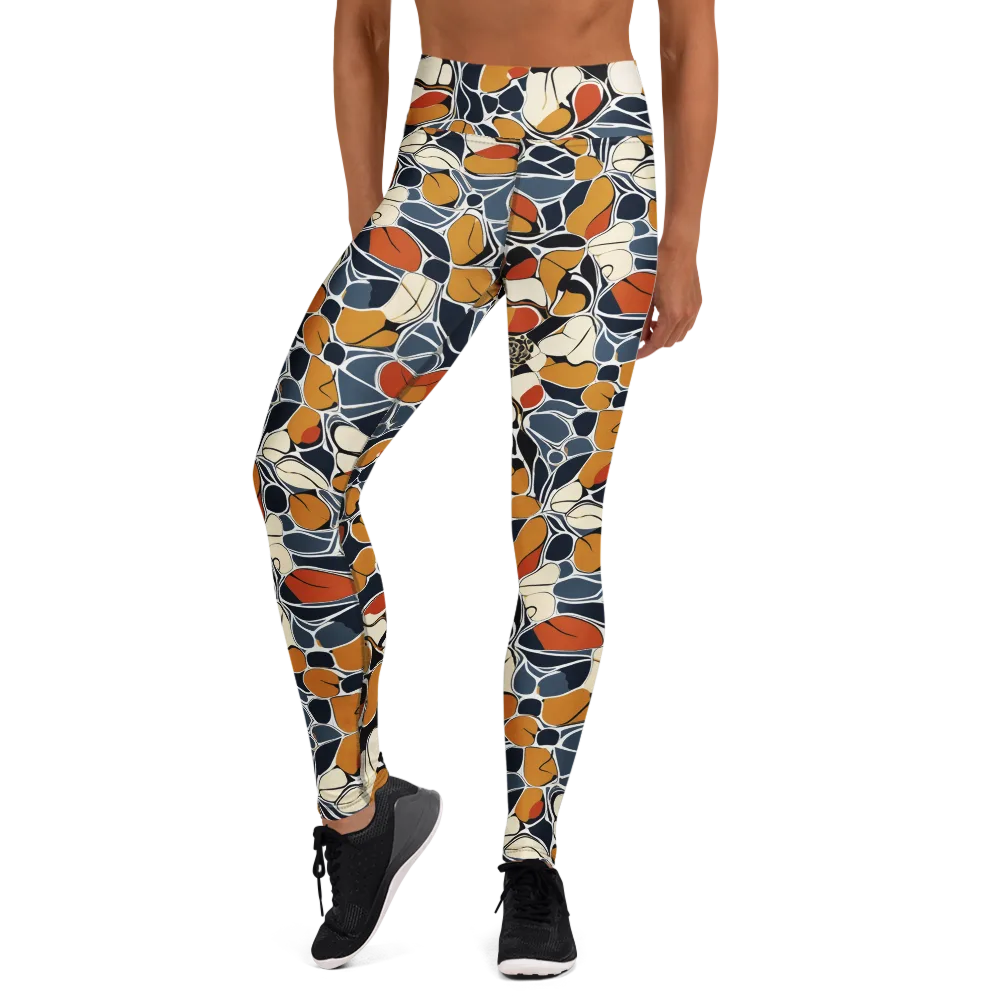 Amber Cell Garden on Yoga Leggings — Front