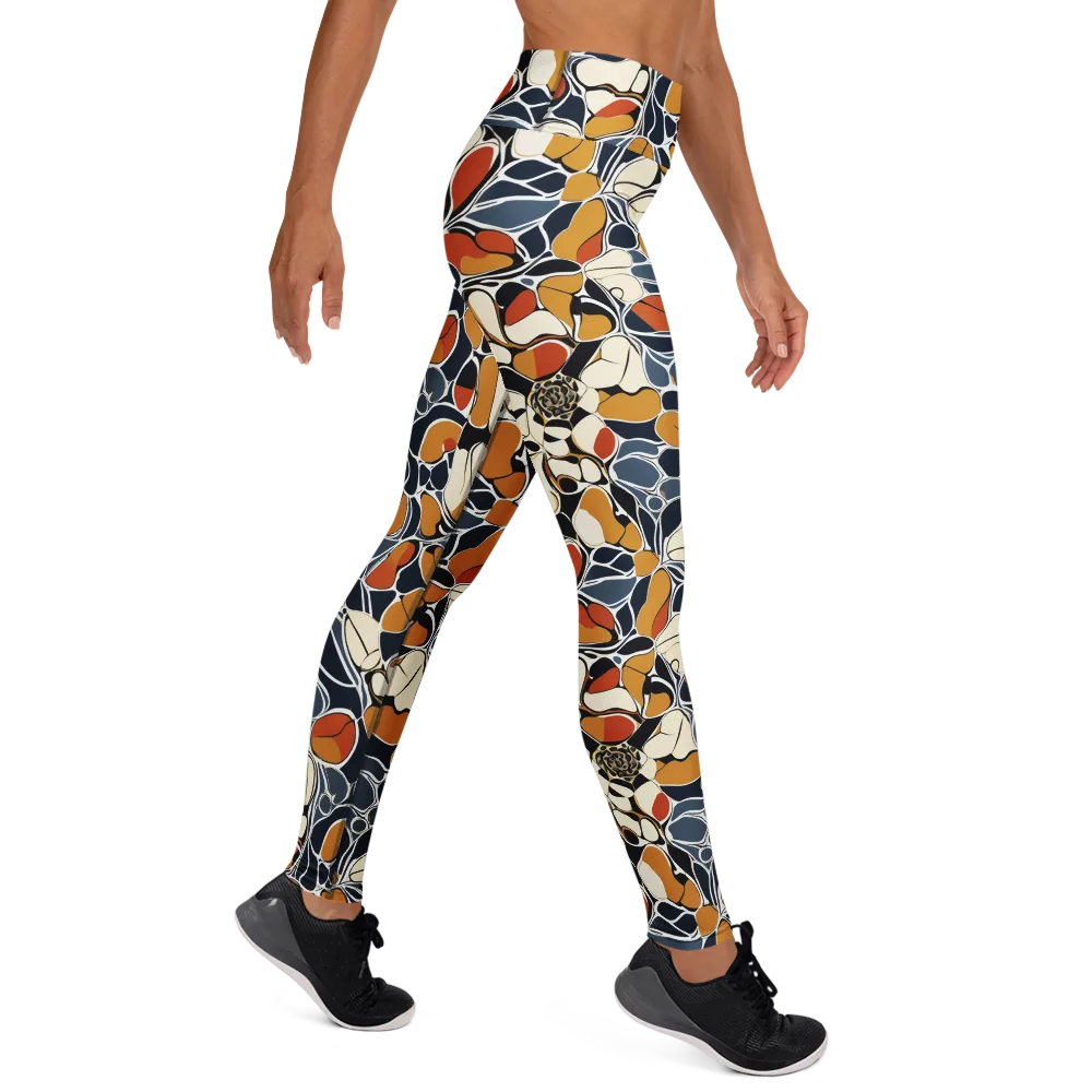Amber Cell Garden on Yoga Leggings — Right