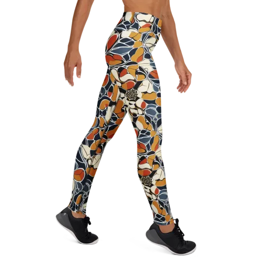 Amber Cell Garden on a Yoga Leggings