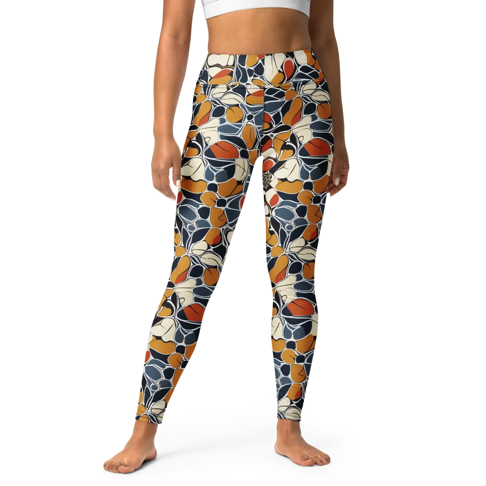 Amber Cell Garden on Yoga Leggings — Front