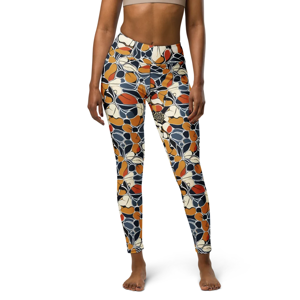Amber Cell Garden on Yoga Leggings — Front
