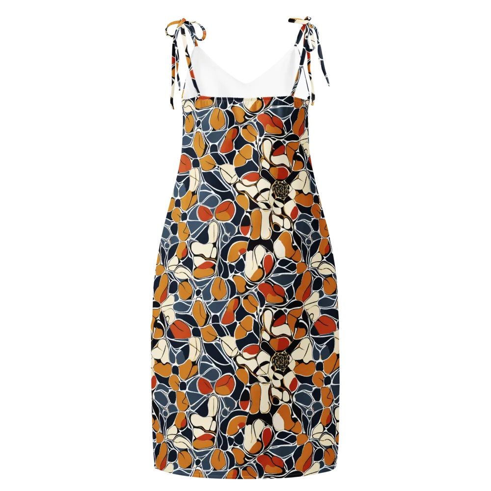 Amber Cell Garden on Slip Dress — Back