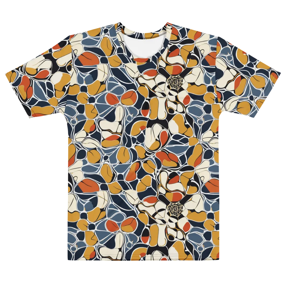 Amber Cell Garden on Men's Cotton Crew Neck T-Shirt — Front