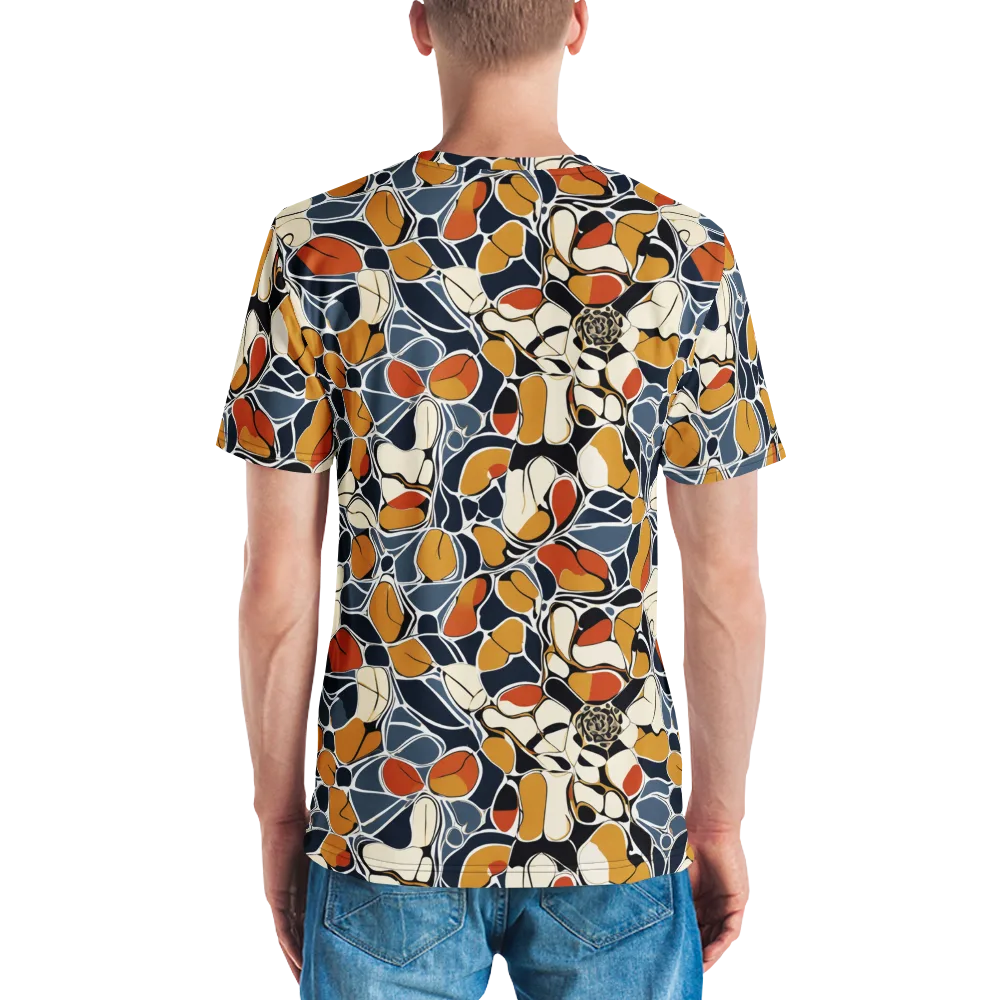 Amber Cell Garden on Men's Crew Neck T-Shirt — Back