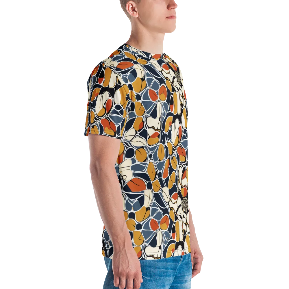 Amber Cell Garden on Men's Crew Neck T-Shirt — Right