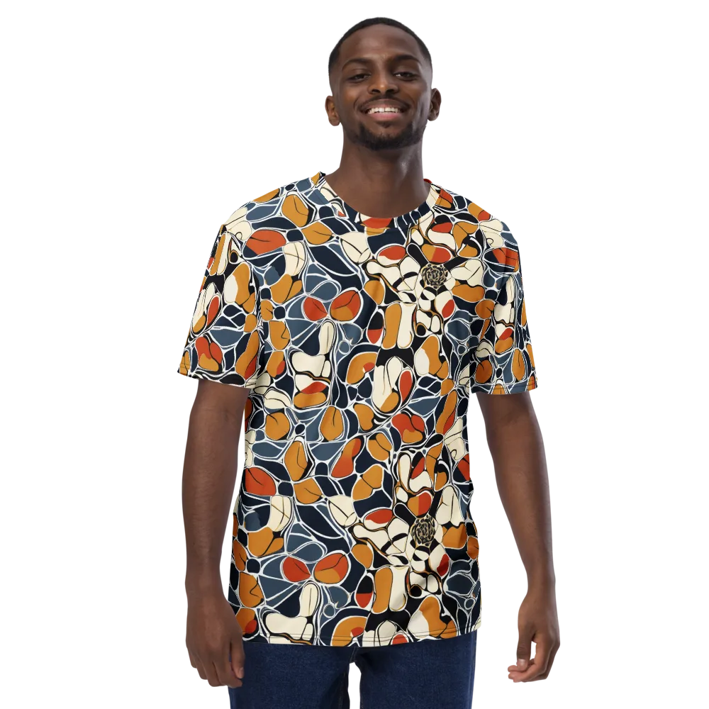 Amber Cell Garden on Men's Crew Neck T-Shirt — Front
