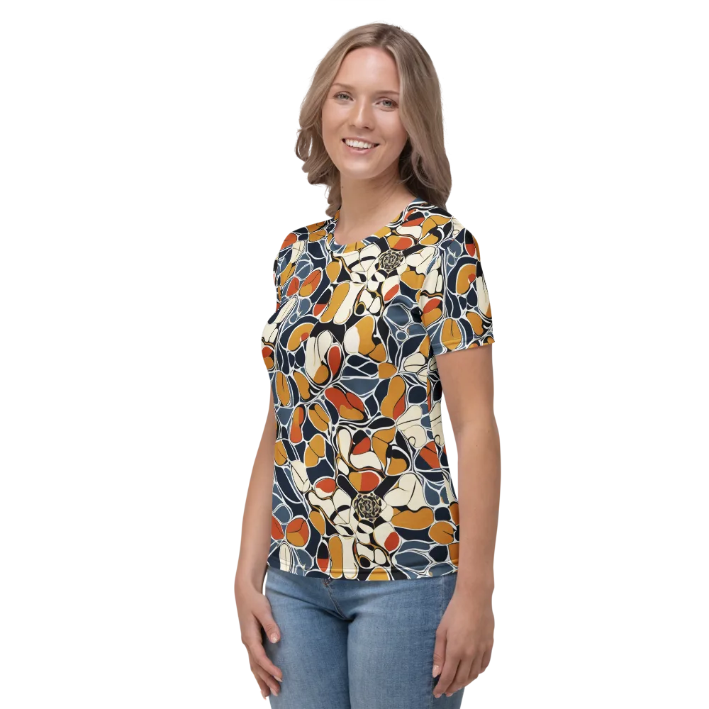 Amber Cell Garden on Women's Crew Neck T-Shirt — Left
