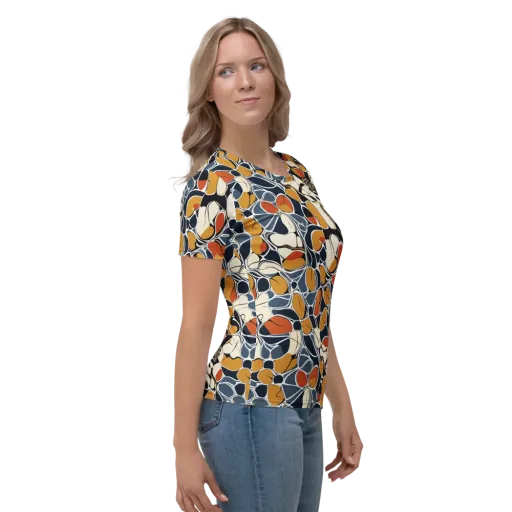 Amber Cell Garden on a Women's Crew Neck T-Shirt