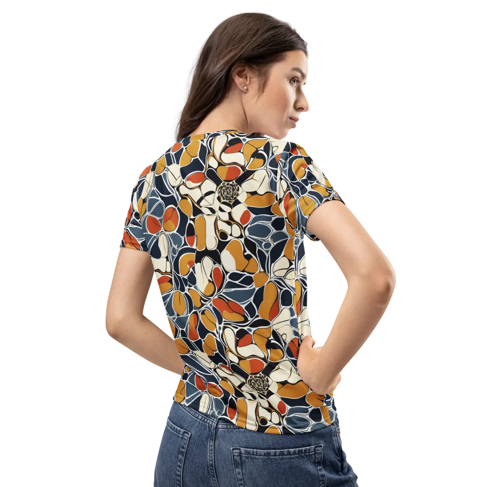 Amber Cell Garden on Women's Crew Neck T-Shirt — Back