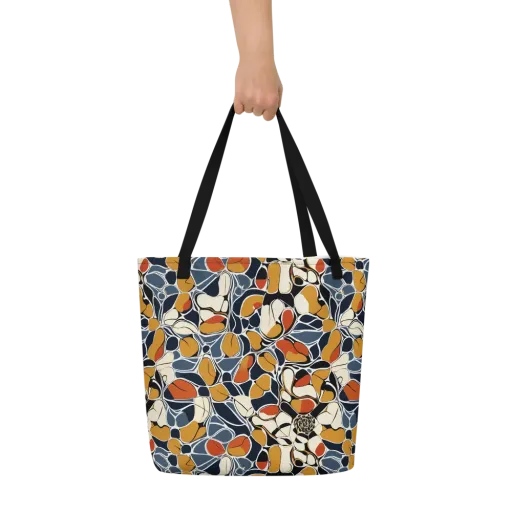 Amber Cell Garden on a Large Tote Bag W/ Pocket