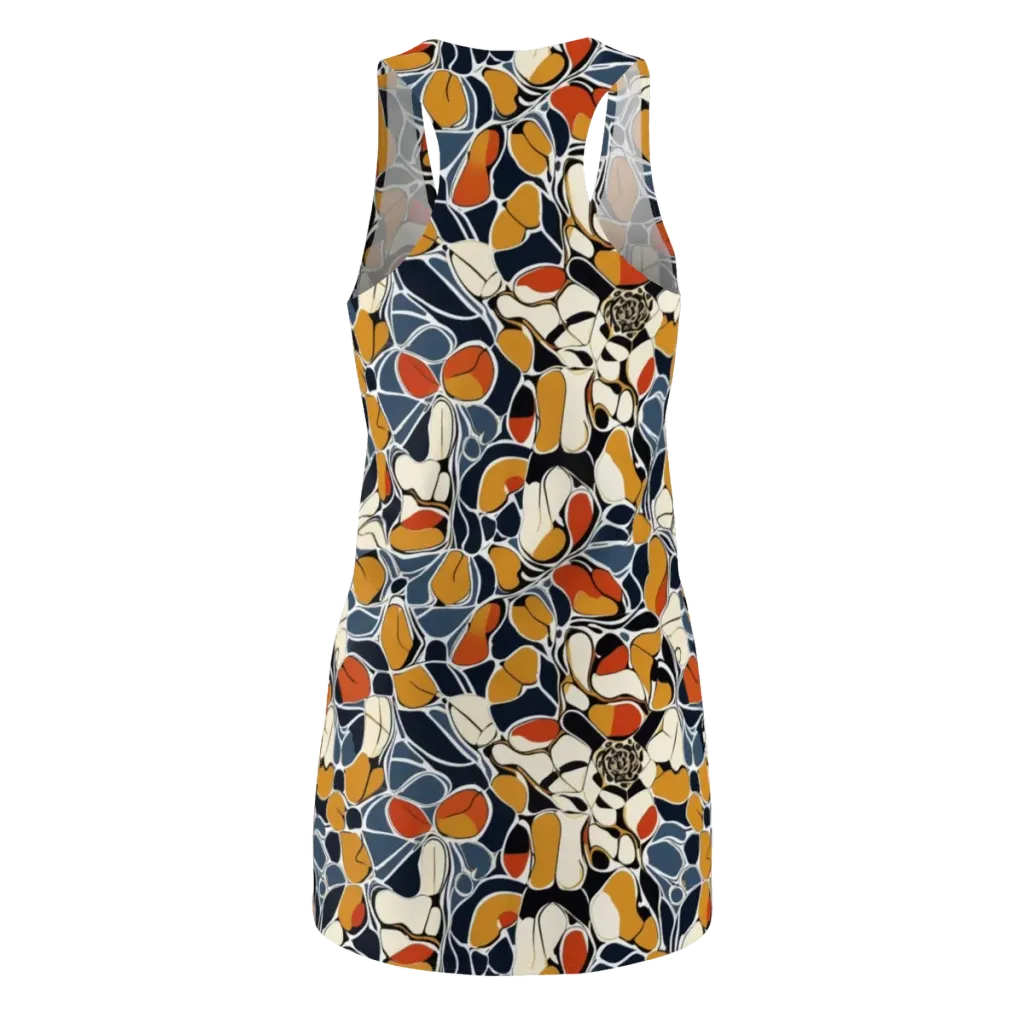 Amber Cell Garden on Racerback Dress — Back