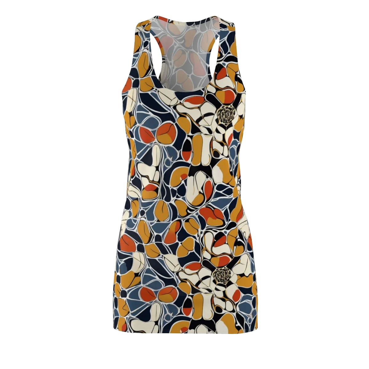 Amber Cell Garden on Racerback Dress — Front