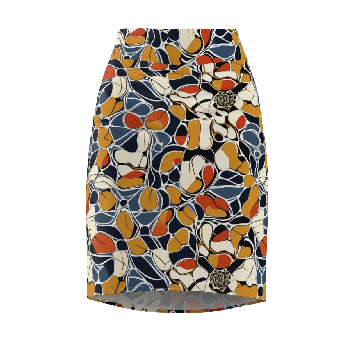 Amber Cell Garden on Pencil Skirt — Front