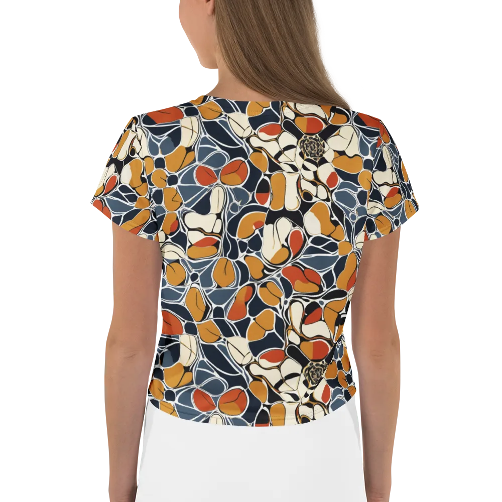 Amber Cell Garden on Crop Tee — Back