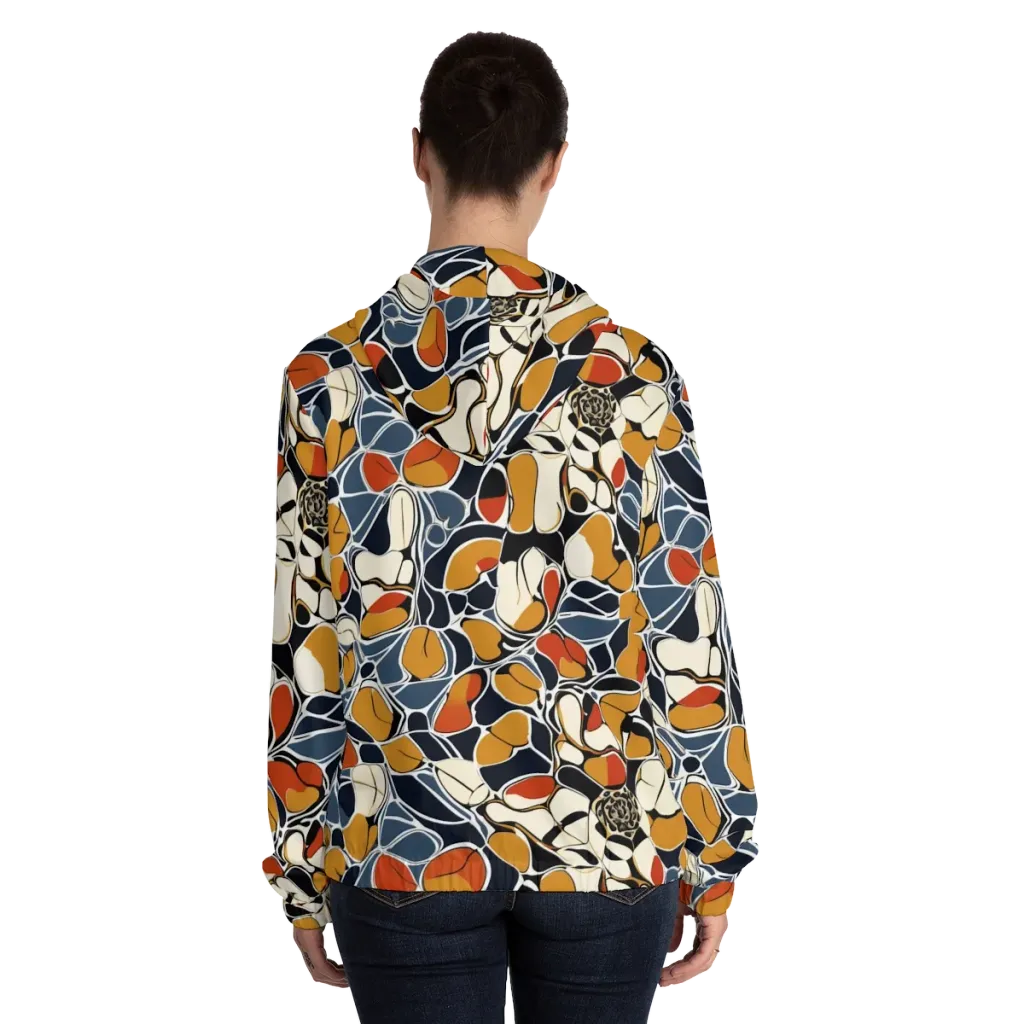 Amber Cell Garden on Women's Full-Zip Hoodie — Back On Person