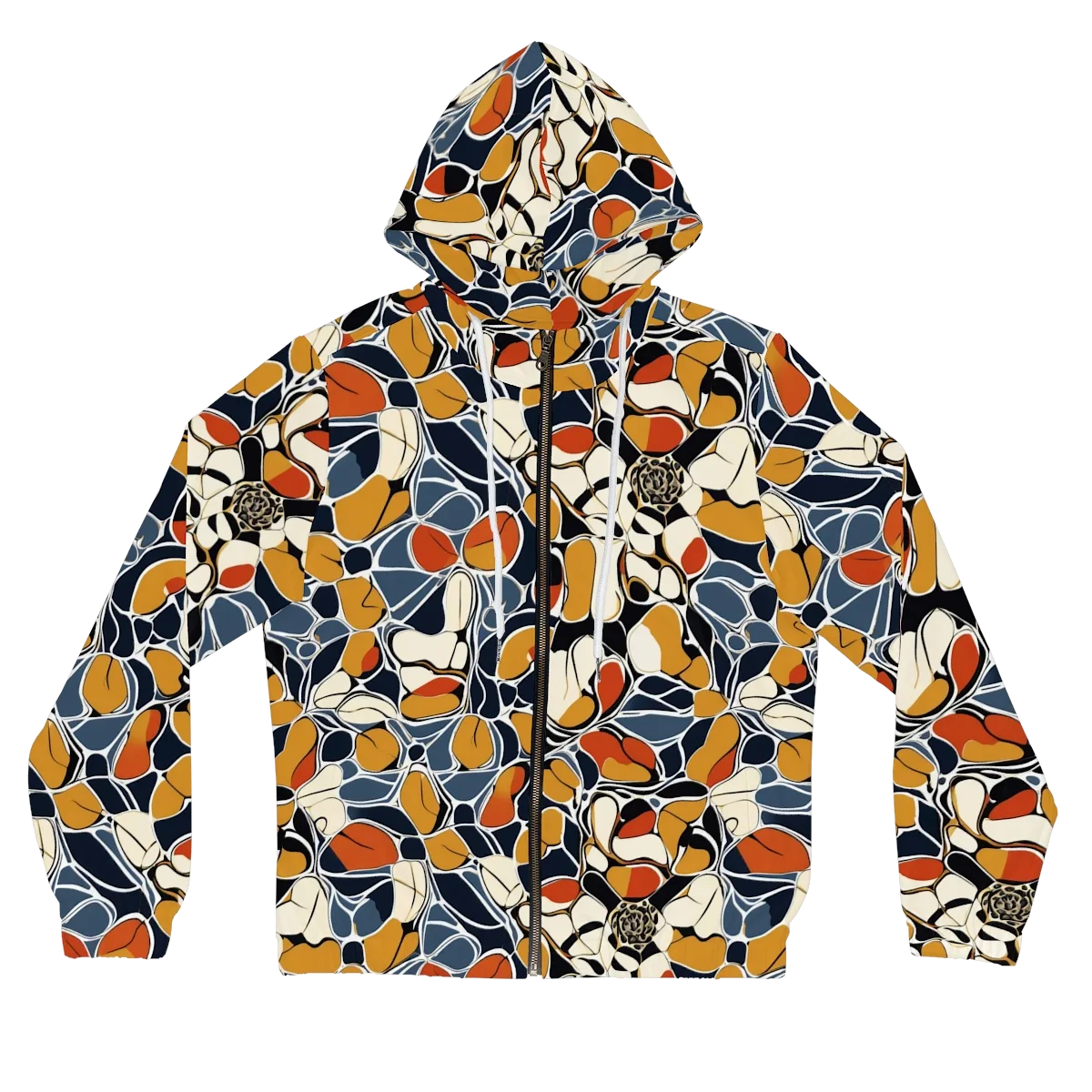 Amber Cell Garden on Women's Full-Zip Hoodie — Front