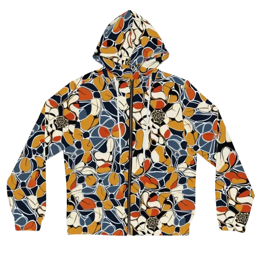 Amber Cell Garden on a Women's Full-Zip Hoodie