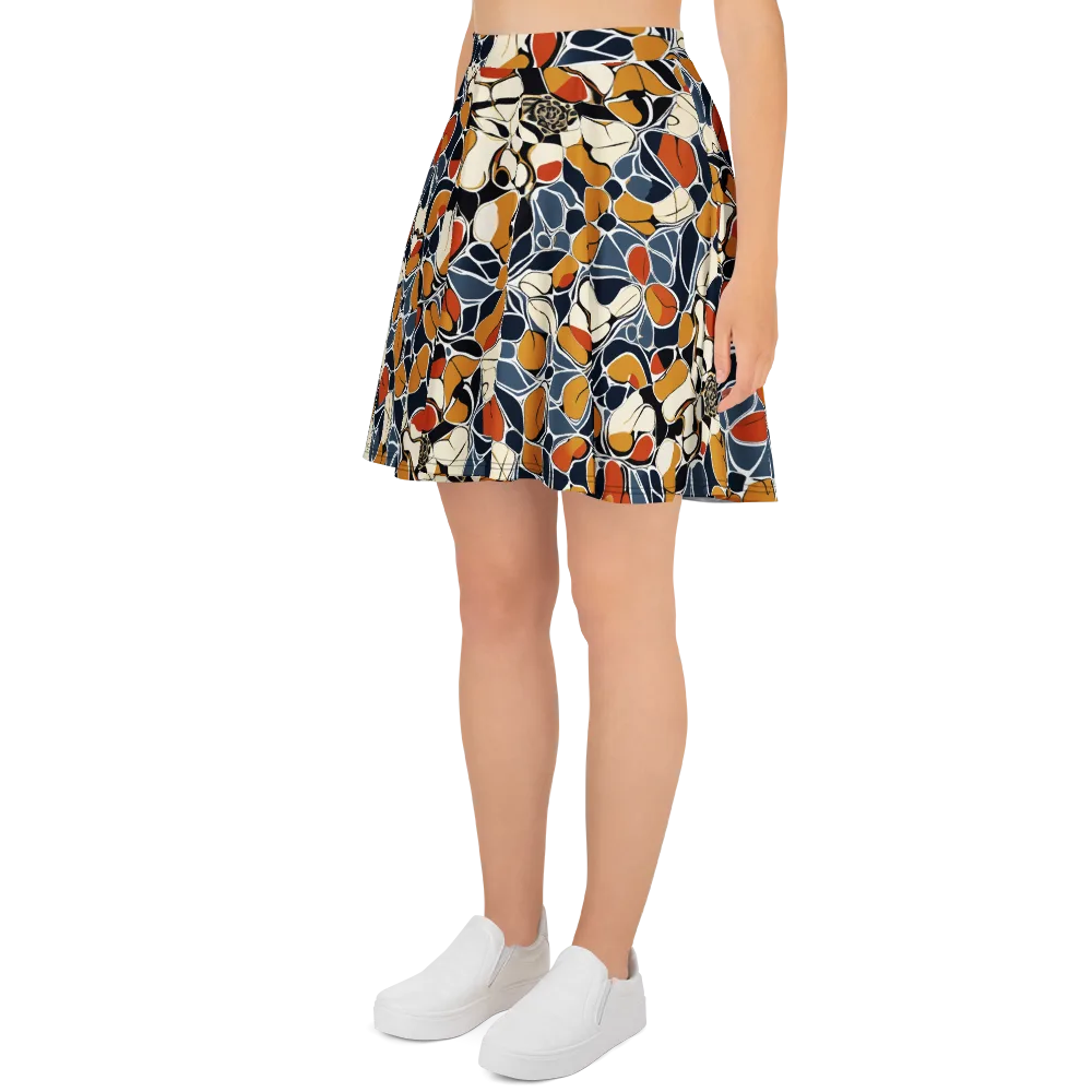 Amber Cell Garden on Skater Skirt — Left