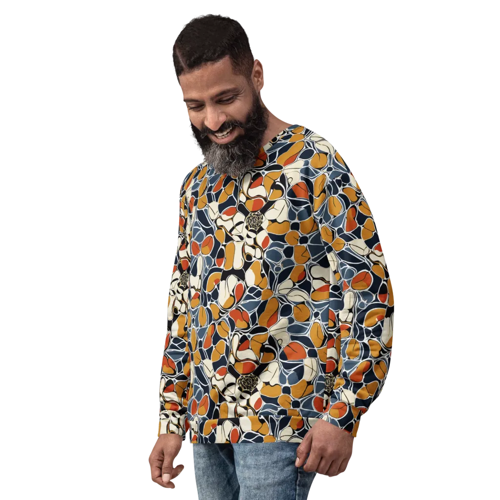 Amber Cell Garden on Sweatshirt — Left Front