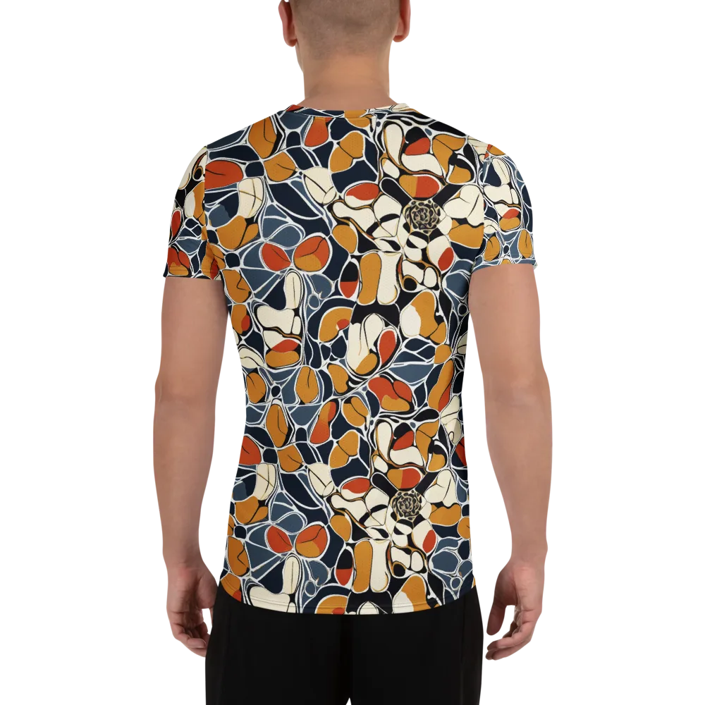 Amber Cell Garden on Men's Athletic T-Shirt — Back