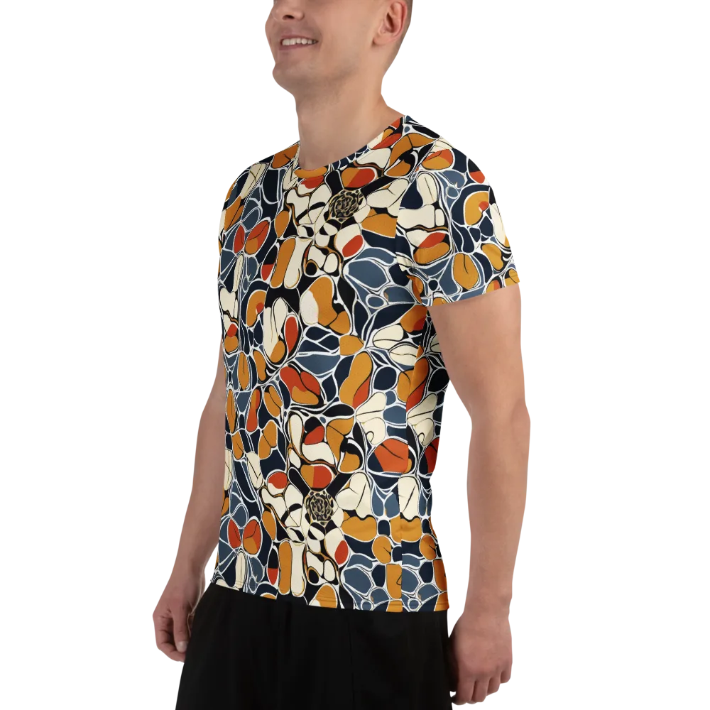 Amber Cell Garden on Men's Athletic T-Shirt — Left